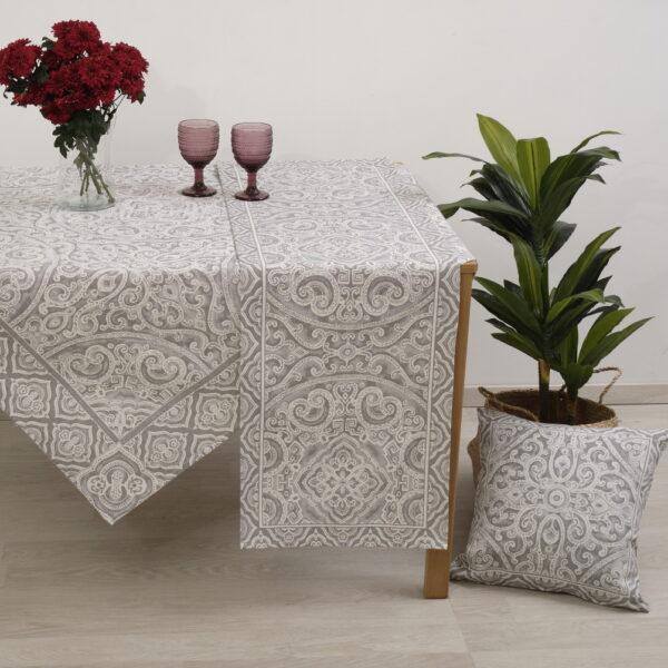 Τραπεζομάντηλο Στόφα (140x140) Capri Grey Dimeco