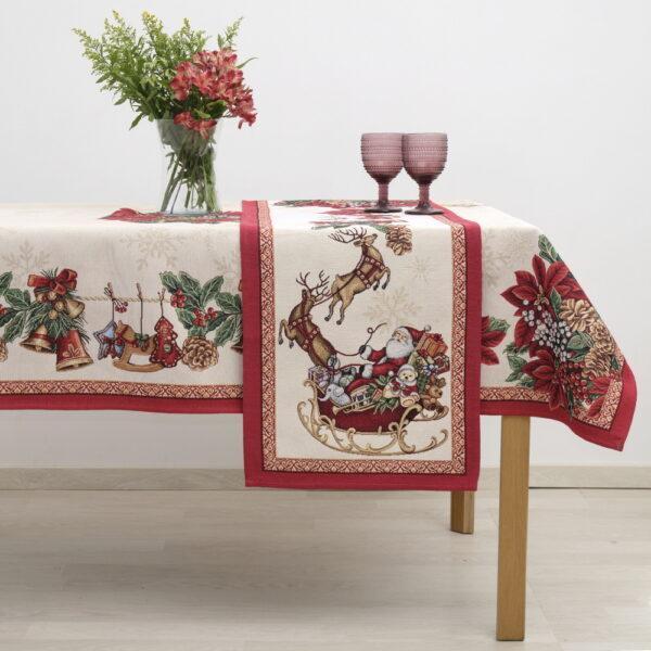 Χριστουγεννιάτικο Καρέ Στόφα (100x100) 8926 Dimeco