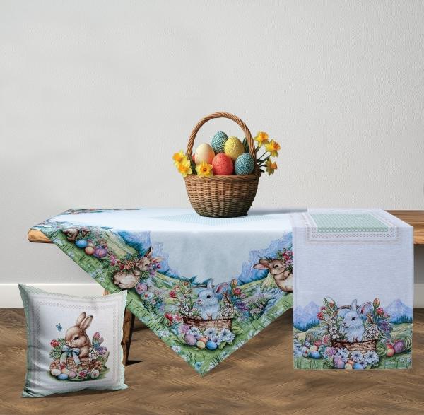 Πασχαλινό Καρέ Στόφα 100x100 Easter Grass Dimeco